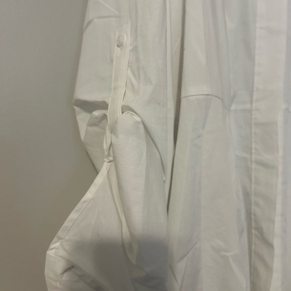 Lane Bryant White Peplum Button-Up Blouse Women’s Size 26 - Picture 5 of 11